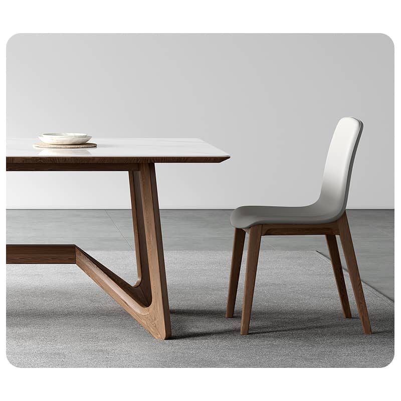 Modern Light Gray Ash Wood Chair with Durable Scratch-Resistant Fabric hagst-340