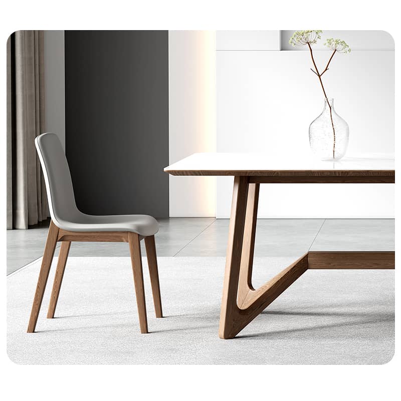 Modern Light Gray Ash Wood Chair with Durable Scratch-Resistant Fabric hagst-340
