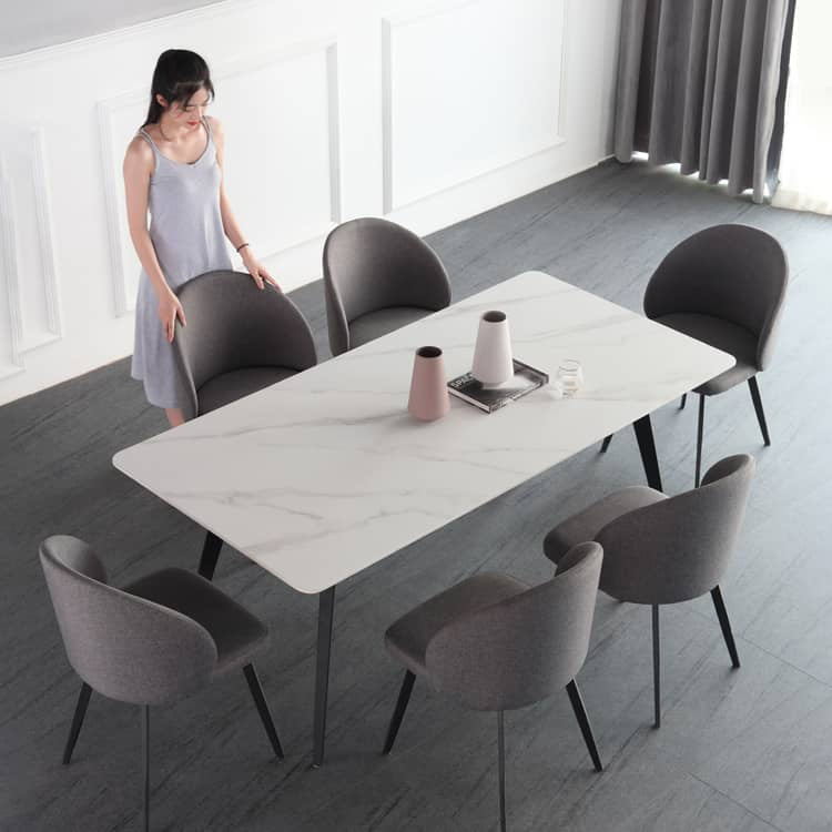 Elegant Dark Gray Cotton-Ramie Blend Chair – Modern Comfort and Style hagst-342