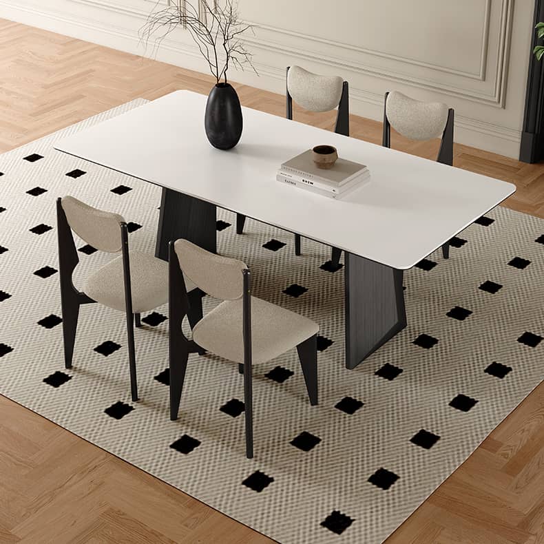 Elegant Multi-Layer Sintered Stone Table with Oak Wood Finish hagst-562