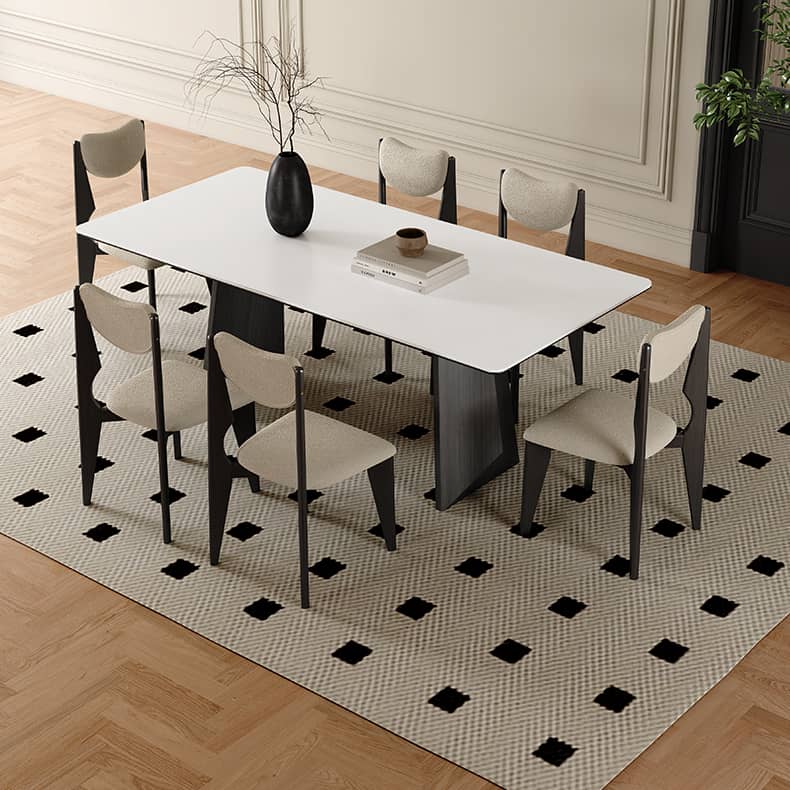 Elegant Multi-Layer Sintered Stone Table with Oak Wood Finish hagst-562