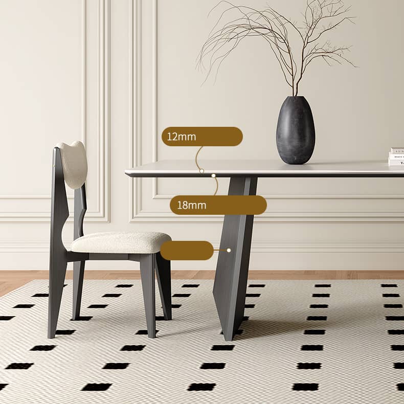 Elegant Multi-Layer Sintered Stone Table with Oak Wood Finish hagst-562