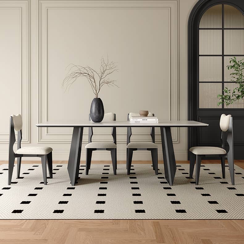 Elegant Multi-Layer Sintered Stone Table with Oak Wood Finish hagst-562