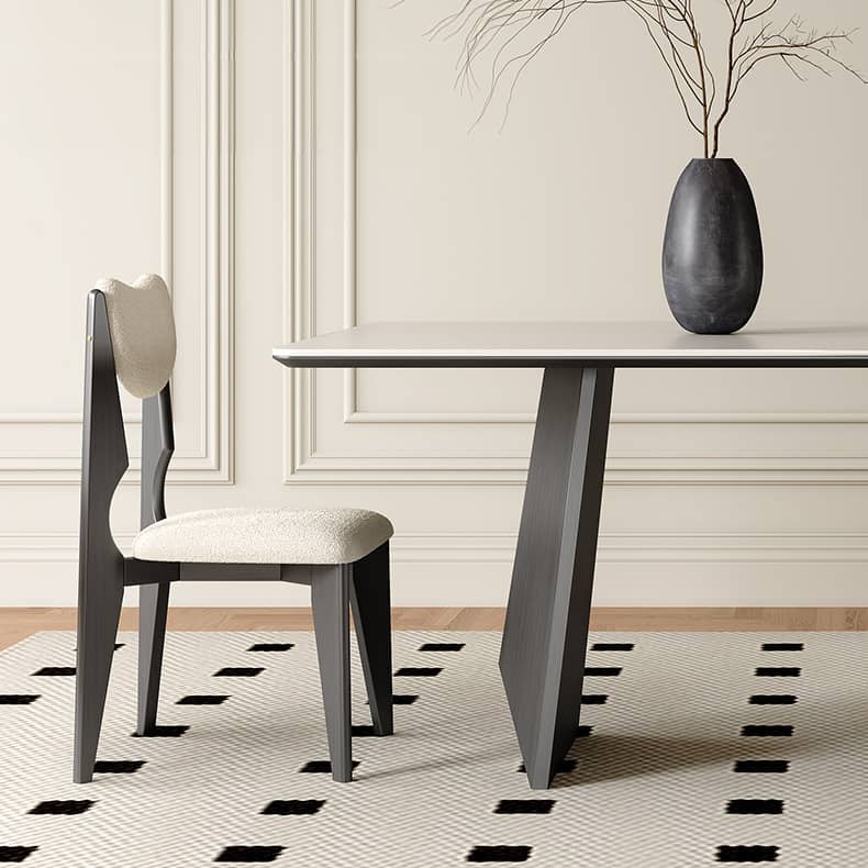 Elegant Multi-Layer Sintered Stone Table with Oak Wood Finish hagst-562
