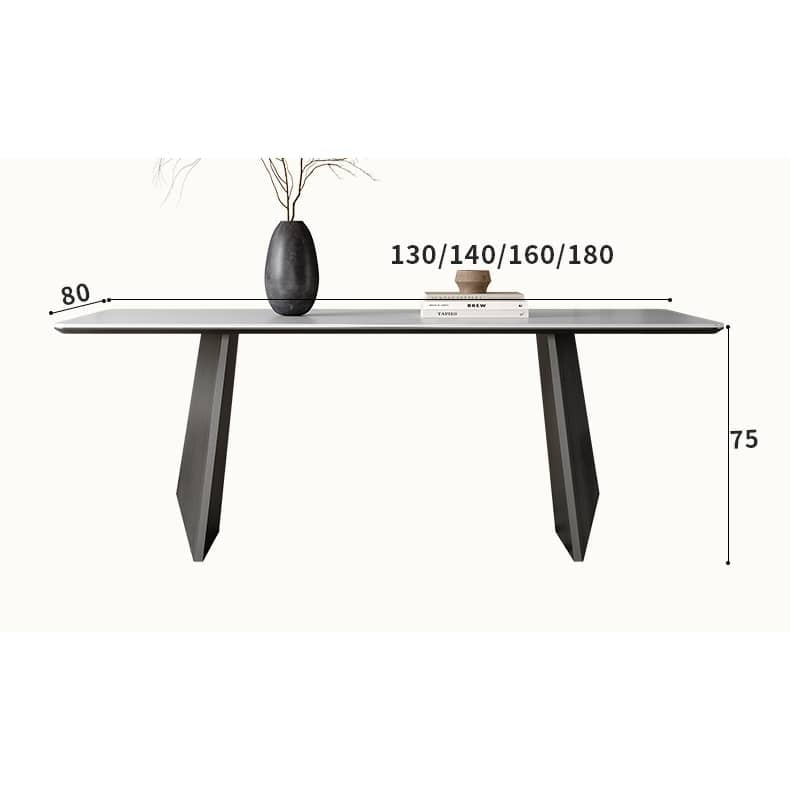Elegant Multi-Layer Sintered Stone Table with Oak Wood Finish hagst-562