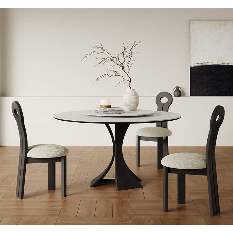 Elegant Multi-Layer Wood Board Table with Durable White Sintered Stone Top hagst-571