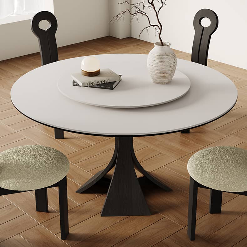 Elegant Multi-Layer Wood Board Table with Durable White Sintered Stone Top hagst-571