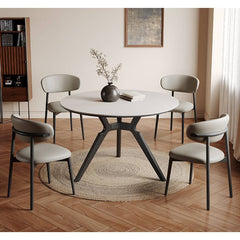Sleek Grey Black Ash Wood Chair with Comfortable Foam & Stylish Faux Leather Upholstery hagst-817