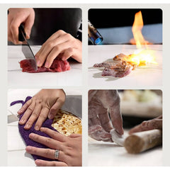 Elegant White Sintered Stone Tea Table with Oak Wood and Metal Accents hbzwg-638