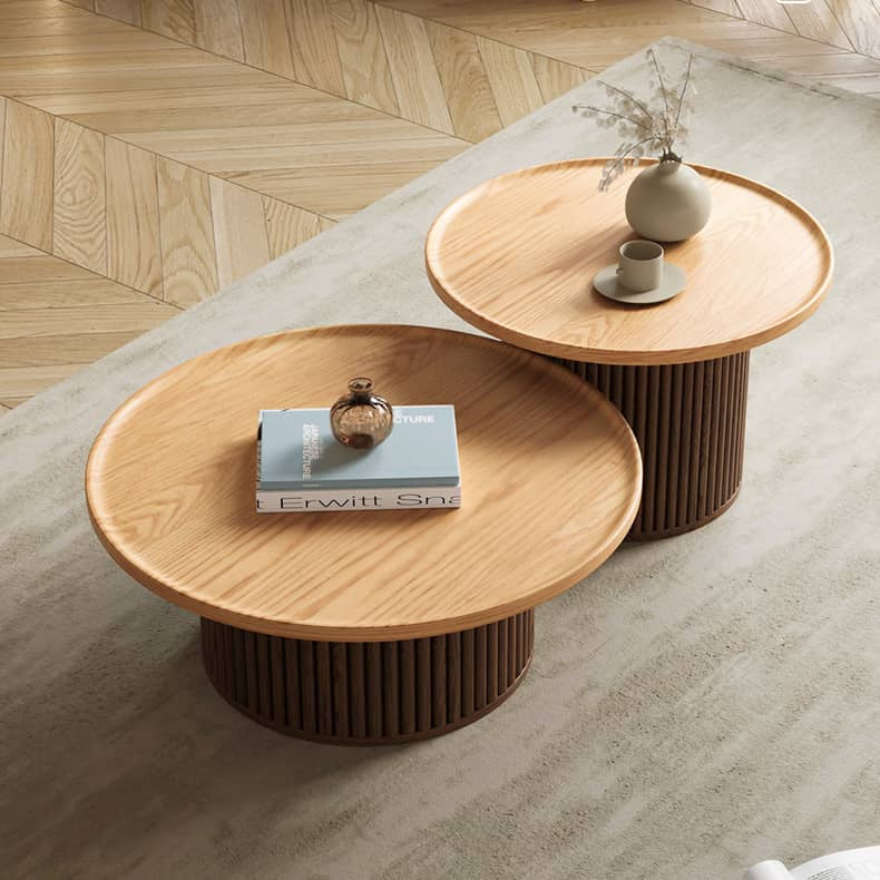 Elegant Brown Oak Tea Table - Natural Wood Finish for Classic Décor hbzwg-642