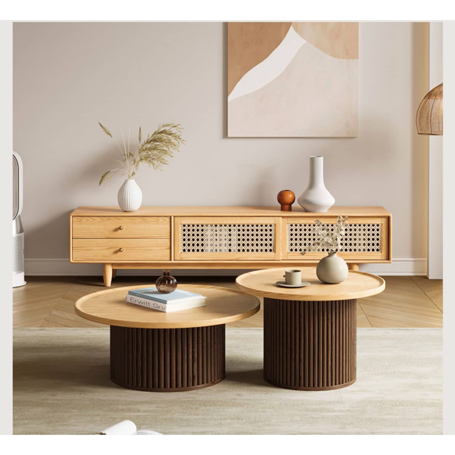 Elegant Brown Oak Tea Table - Natural Wood Finish for Classic Décor hbzwg-642