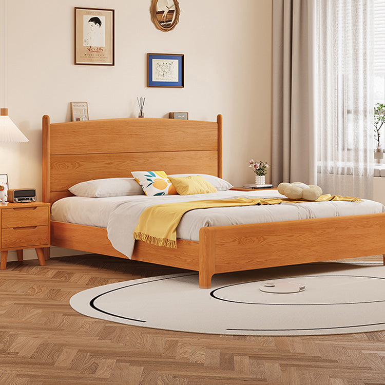 Premium Solid Pine and Ash Wood Bed Frame - Modern Natural Finish hglna-1455