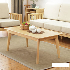 Elegant Tea Table in Premium Natural Rubber Wood and Pine Wood hglna-1466