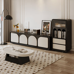 Elegant Beige and Black Tea Table - Modern Design for Any Living Space hjl-1191
