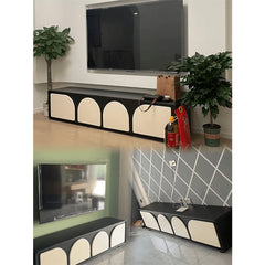 Stylish Beige and Black TV Cabinet for Modern Living Rooms hjl-1192