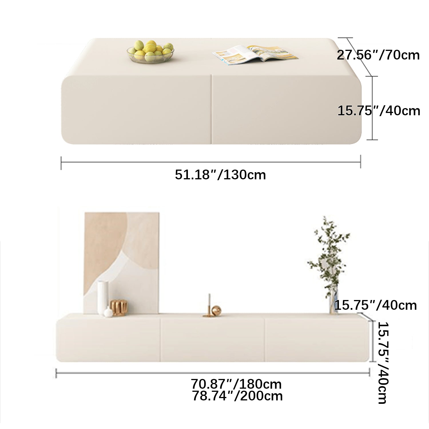 Chic Beige Pine Wood Tea Table - Modern Elegance for Your Home hjl-1207