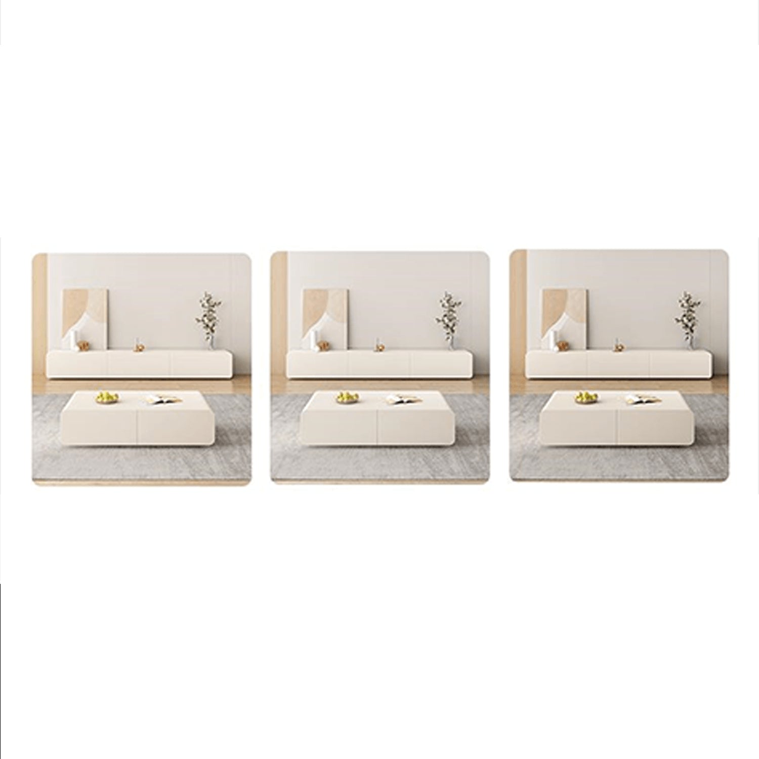 Chic Beige Pine Wood Tea Table - Modern Elegance for Your Home hjl-1207