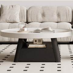 Modern Dual-Tone TV Cabinet - Stylish White & Black Entertainment Center hjl-1227