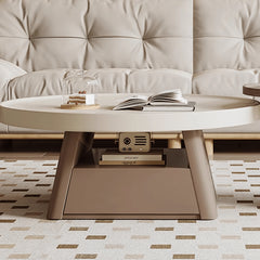 Elegant Beige Brown Tea Table for Cozy Living Spaces hjl-1228
