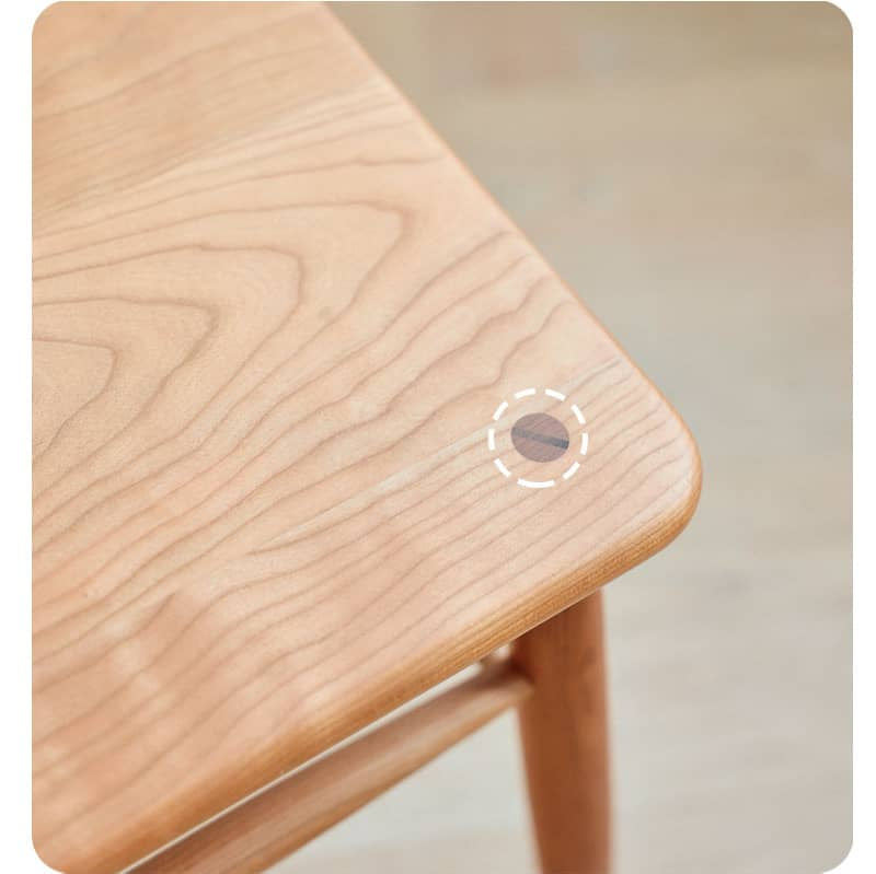 Sleek Modern Chair in Natural Cherry Wood with Durable Iron Frame hldmz-717