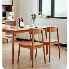 Elegant Natural Cherry Wood Chair for Timeless Home Décor hldmz-718
