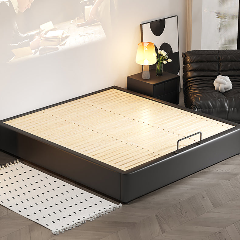 Luxurious Black Faux Leather Bed Frame - Elegant & Stylish Design hmzsh-1548