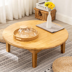 Natural Wood Color Bamboo Tea Table - Elegant and Stylish Decor Piece hsl-128
