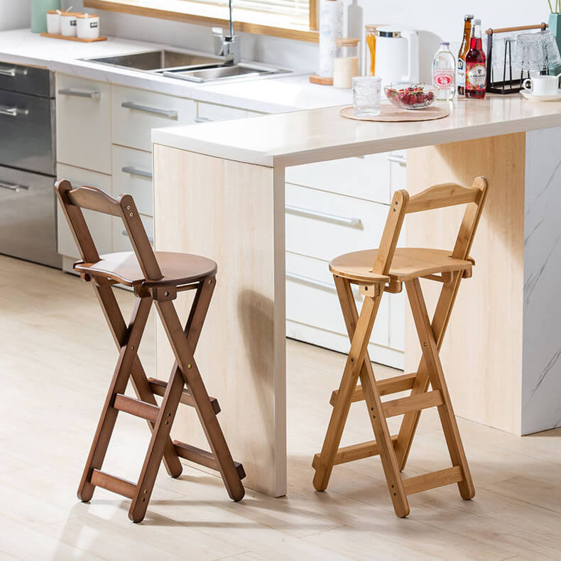 Stylish Dark Brown Bamboo Chair | Natural Wood Finish hsl-131