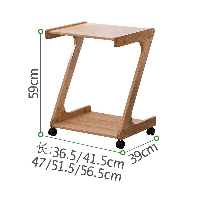 Elegant Dark Brown Bamboo Tea Table - Natural Wood Finish for Stylish Living Rooms hsl-133