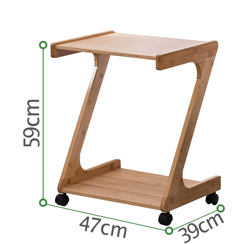 Elegant Dark Brown Bamboo Tea Table - Natural Wood Finish for Stylish Living Rooms hsl-133