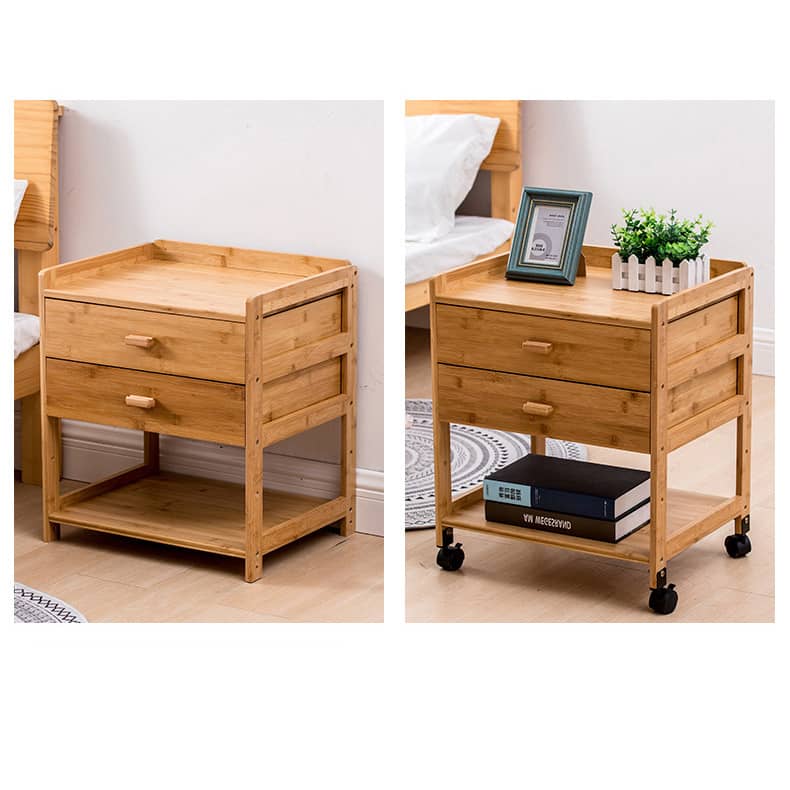 Eco-Friendly Bamboo Storage Rack for a Stylish Natural Wood Look hsl-299