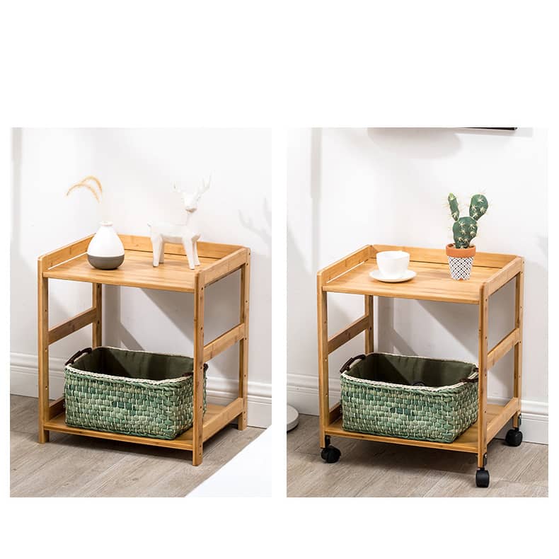 Eco-Friendly Bamboo Storage Rack for a Stylish Natural Wood Look hsl-299