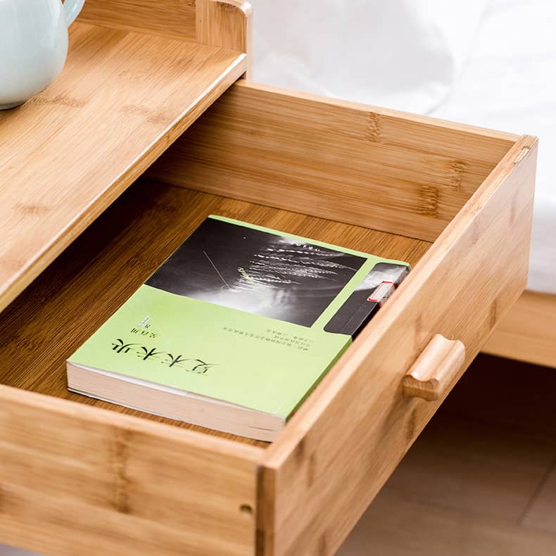 Eco-Friendly Bamboo Storage Rack for a Stylish Natural Wood Look hsl-299