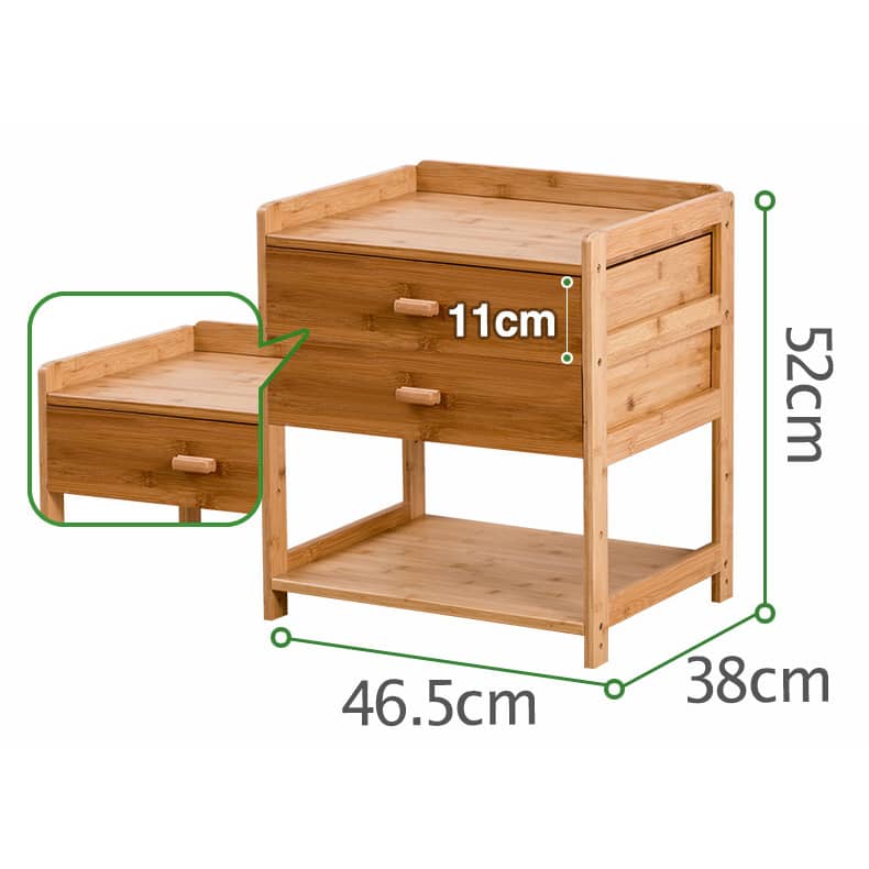 Eco-Friendly Bamboo Storage Rack for a Stylish Natural Wood Look hsl-299
