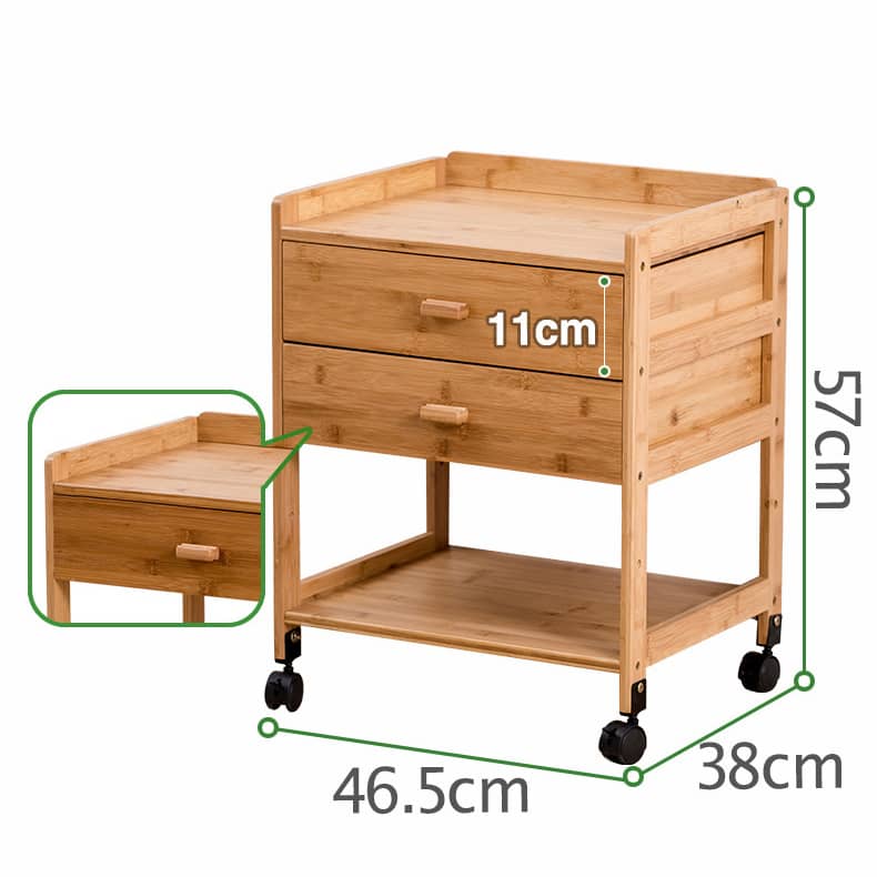 Eco-Friendly Bamboo Storage Rack for a Stylish Natural Wood Look hsl-299