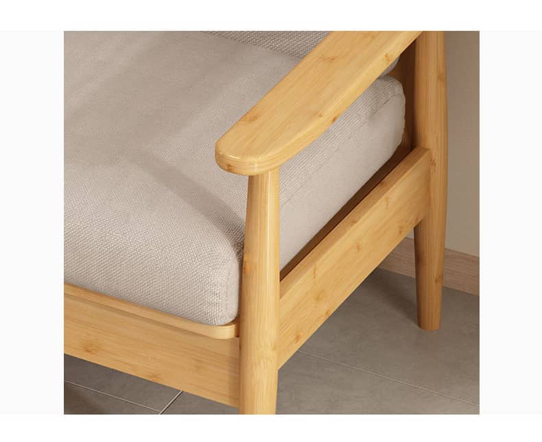 Elegant Bamboo Sofa in Natural Wood Finish - Perfect for Modern Homes hsl-72