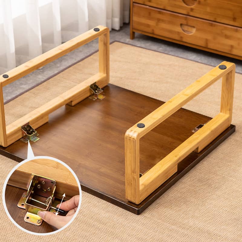 Elegant Dark Brown Bamboo Natural Wood Coffee Table for Modern Living Rooms hsl-93