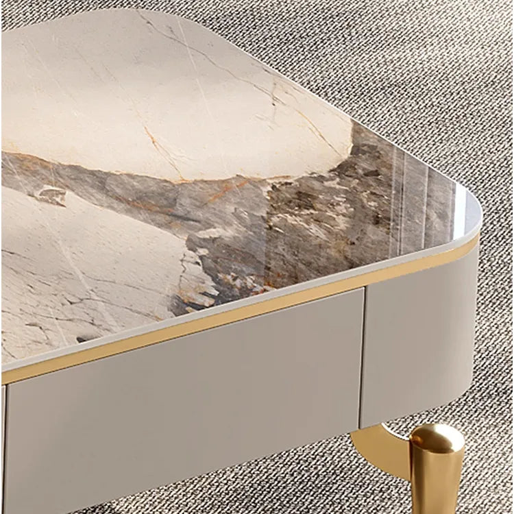 Coffee table COLOR1 COLOR2 COLOR3 Sintered Stone Solid wood hslwy-6035