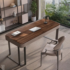 Table Brown Synthetic leather Solid wood Eco-friendly Board hslwy-6038