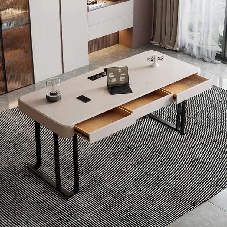 Table Brown Synthetic leather Solid wood Eco-friendly Board hslwy-6038