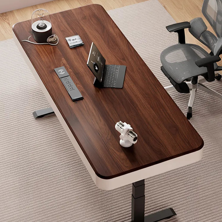 Table Brown Synthetic leather Solid wood Eco-friendly Board hslwy-6038
