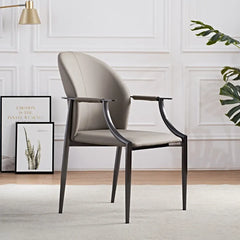 Chair Gray Beige Synthetic leather hslwy-6039