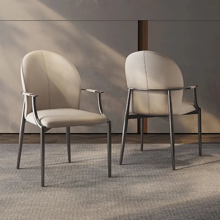 Chair Gray Beige Synthetic leather hslwy-6039
