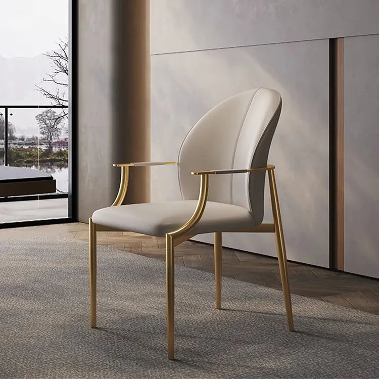 Chair Gray Beige Synthetic leather hslwy-6039