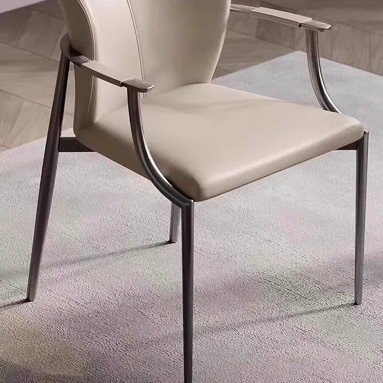 Chair Gray Beige Synthetic leather hslwy-6039
