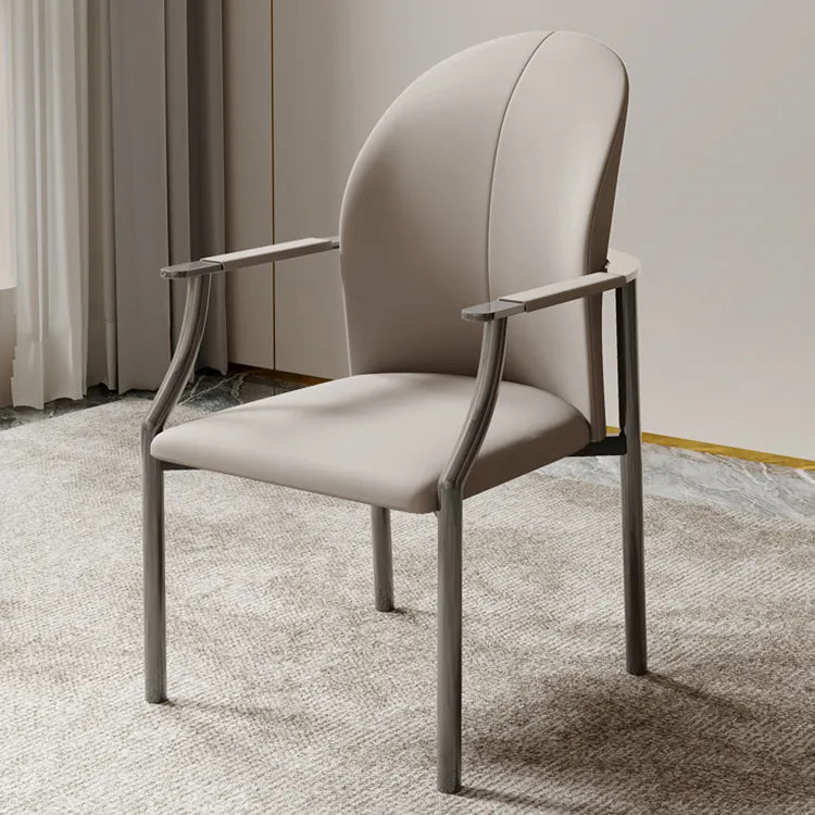 Chair Gray Beige Synthetic leather hslwy-6039