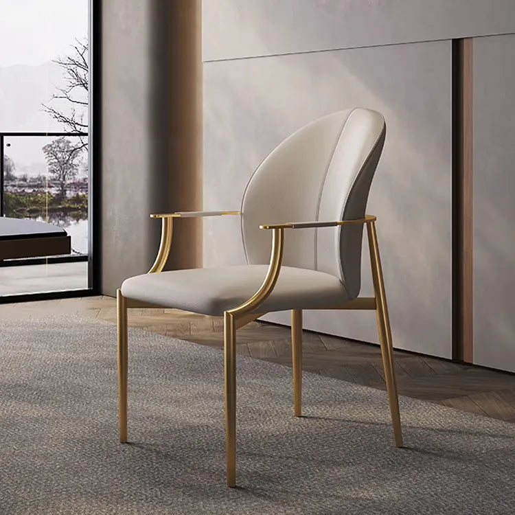 Chair Gray Beige Synthetic leather hslwy-6039