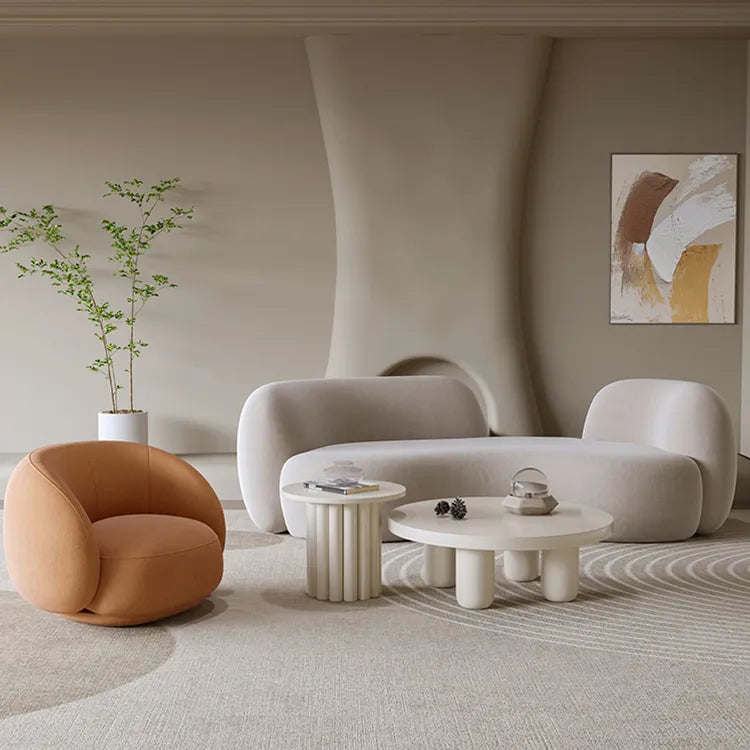 Sofa Beige Green Orange Solid wood Brushed Fabric htyjj-5939