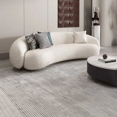 Sofa Beige Gray Solid wood Faux Lambswool htyjj-5941