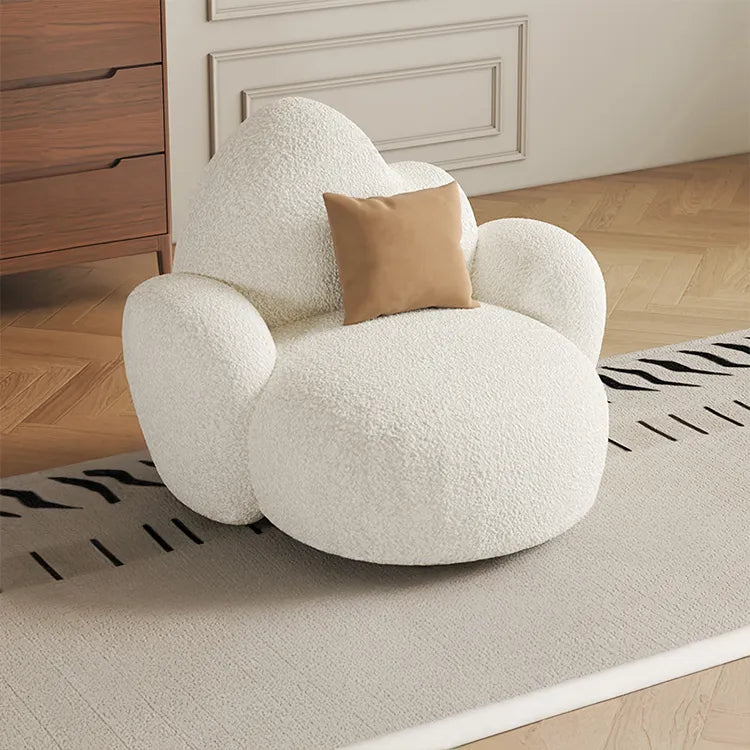 Sofa Beige Black Solid wood Faux Lambswool htyjj-5942